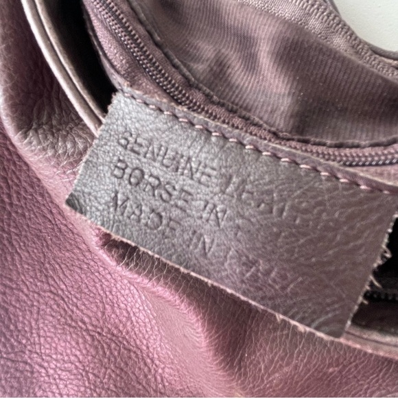 BORSE IN PELLE TAUPE LEATHER MADE ITALY ZIPPED JUMBO CROSSBODY BAG STRAP - Picture 13 of 16